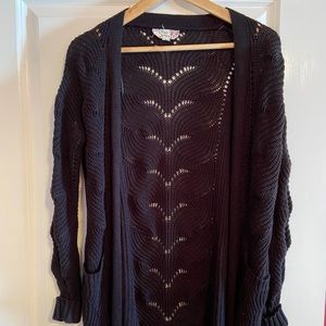 Pink Republic black knit cardigan